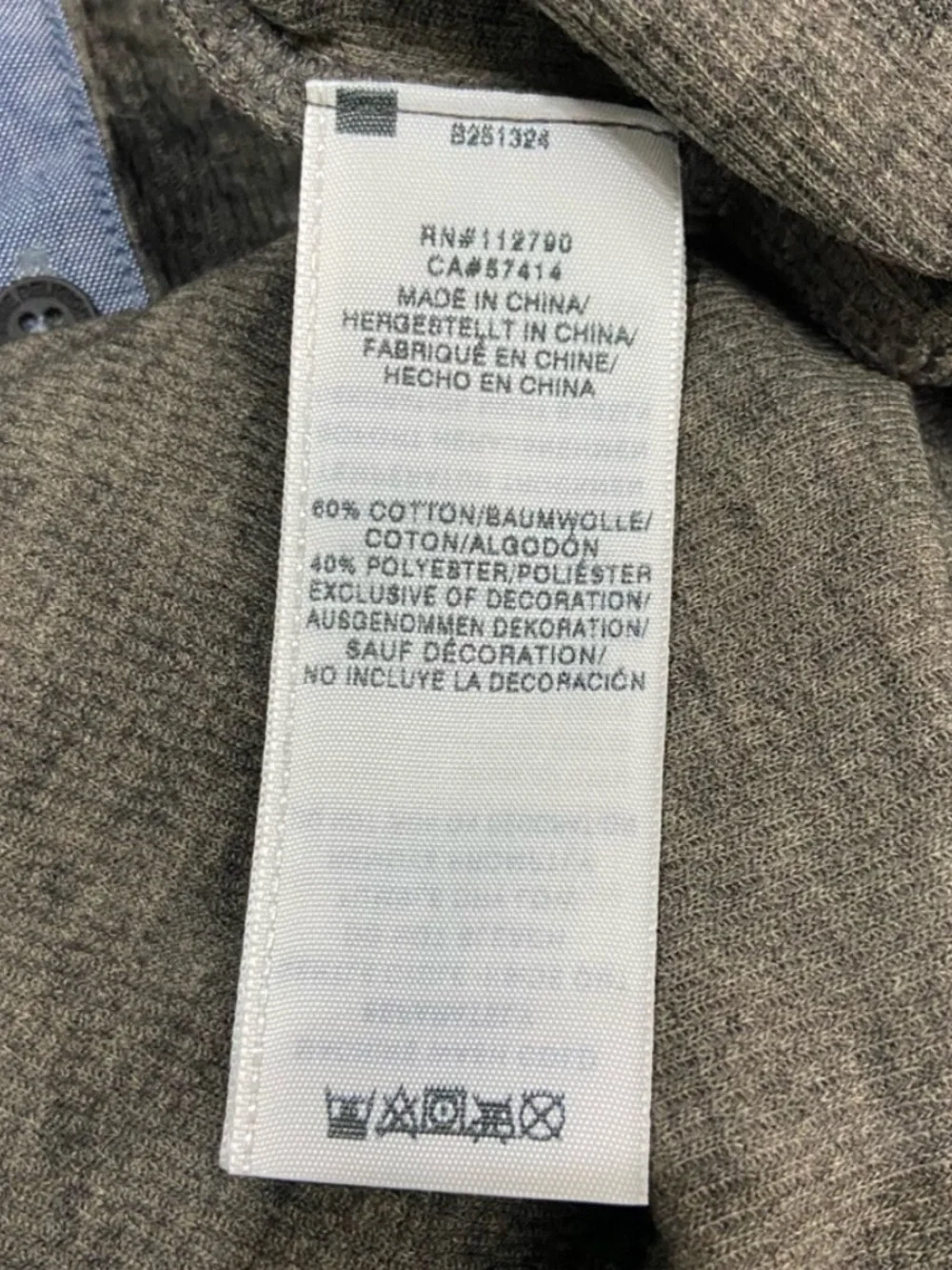 True Religion Men's Walkway Military Thermal Burnout Long Sleeve Shirt NWT C